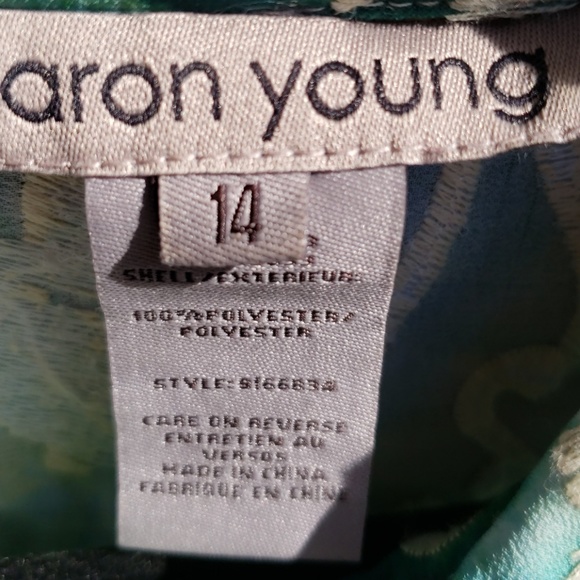 Sharon Young Green Long Shirt Top Size 14 - Picture 6 of 8